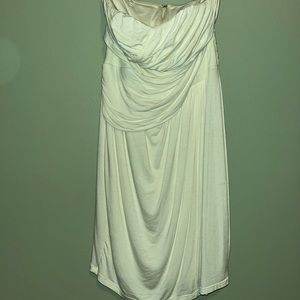 Express strapless, white, ruched dress. In excellent condition